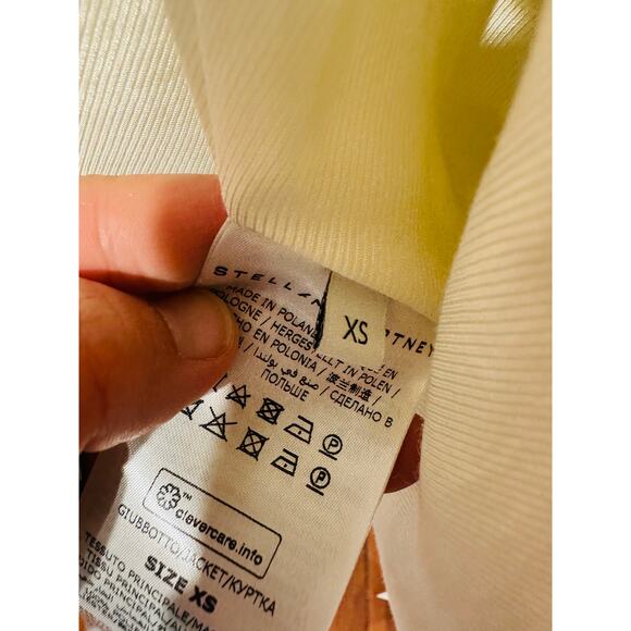 STELLA MCCARTNEY White The Beatles Get Back Embroidered Satin Bomber Jacket XS - Picture 7 of 16